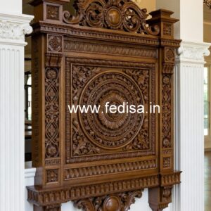 Brass Wood Fence Design for Balcony No-4542