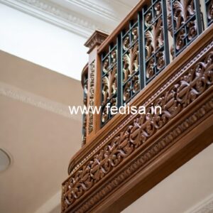 Decorative Brass Wood Stair Fence Ideas No-4547