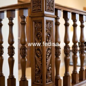 Elegant Brass Wood Fence for Villas No-4552