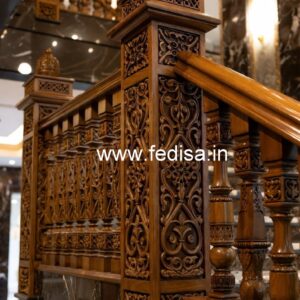 Luxury Brass Wood Staircase Fence No-4555