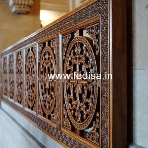 Elegant Brass Wood Staircase Handrails No-4567