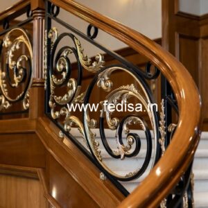 Beautiful Brass Wood Stair Fence Ideas No-4570