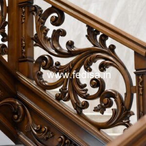 Modern Brass Wood Railings for Villas No-4573