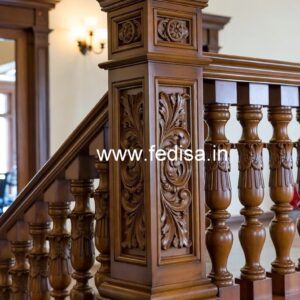 Premium Brass Wood Railings with Golden Touch No-4578