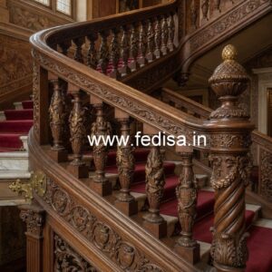 Modern Brass Wood Staircase Inspiration No-4580