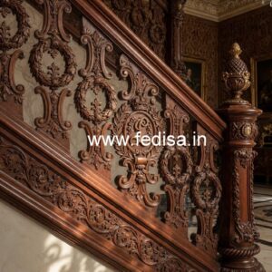 Decorative Brass Wood Staircase Side Rails No-4583