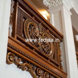 Stylish Brass Wood Staircase Collection No-4592