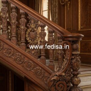 Decorative Brass Wood Stair Fence Collection No-4594