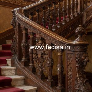 Brass Wood Balcony Fence with LED Lights No-4597