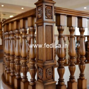 Modern Brass Wood Balcony Fence Inspiration No-4602