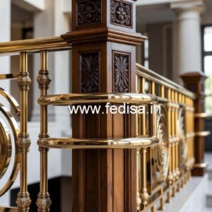 Decorative Brass Wood Handrails for Home No-4605