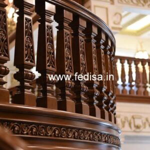 Luxury Brass Wood Balcony Design Trends No-4606