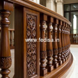 Elegant Brass Wood Stair Fence Collection No-4610