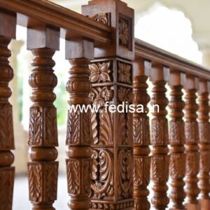 Elegant Brass Wood Fence Design Collection No-4622