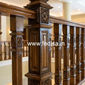 Brass Wood Handrail Design for Luxury Homes No-4626