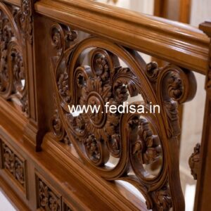 Luxury Brass Wood Staircase Side Rails No-4632