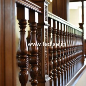 Modern Brass Wood Balcony Design Ideas 2041 No-4633