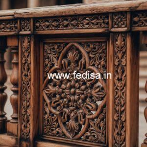 Decorative Brass Wood Balcony Fence Ideas No-4636