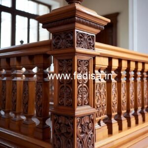 Decorative Brass Wood Fence for Duplex House No-4643