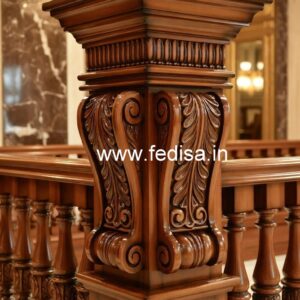 Luxury Brass Wood Railings for Balcony Design No-4650