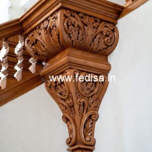 Luxury Brass Wood Balcony Decor Ideas No-4656