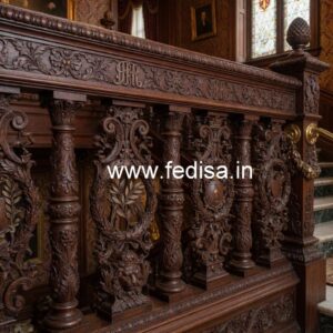 Decorative Brass Wood Railings for Interior Decor No-4661