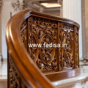 Luxury Brass Wood Handrail Ideas for Homes No-4662