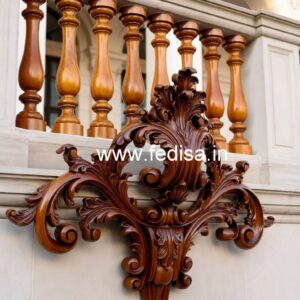 Decorative Brass Wood Fence Collection for Villas No-4667