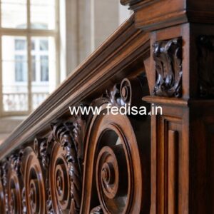 Stylish Brass Wood Balcony Decor with Modern Finish No-4669