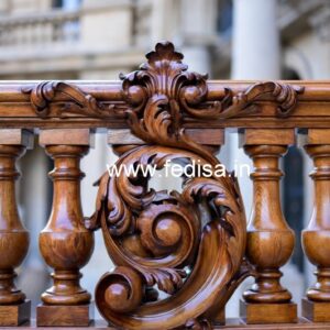 Stylish Brass Wood Staircase Decor Inspiration No-4680