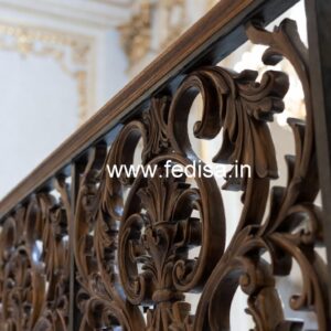 Premium Brass Wood Stair Fence Inspiration No-4687