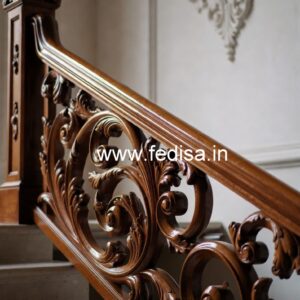 Decorative Brass Wood Railings for Luxury Homes No-4690